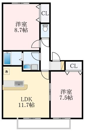 泉ケ丘駅 徒歩19分 2階の物件間取画像